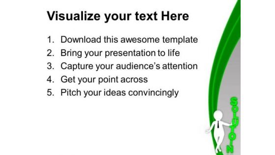 Put The Solution For Business PowerPoint Templates Ppt Backgrounds For Slides 0713