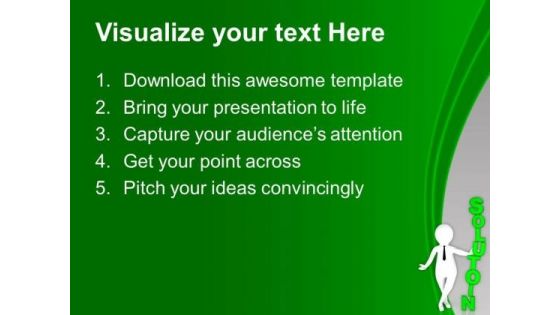 Put The Solution For Business PowerPoint Templates Ppt Backgrounds For Slides 0713