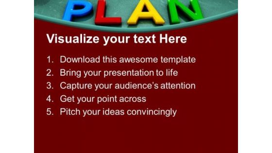 Put Your Plan Into Action Blackboard PowerPoint Templates Ppt Backgrounds For Slides 0113
