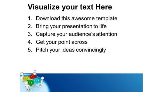 Putting Right Gear In Team PowerPoint Templates Ppt Backgrounds For Slides 0713