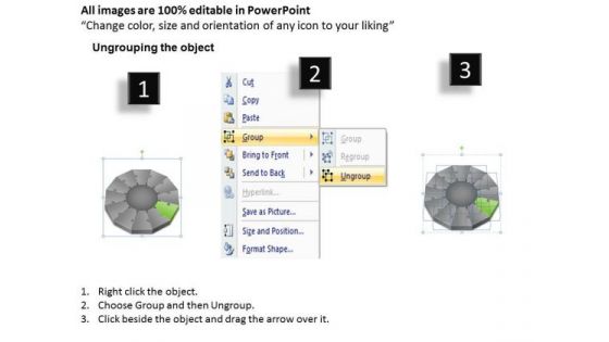 Puzzle 12 Staged Process Diagram Ppt Template For Writing Business Plan PowerPoint Templates