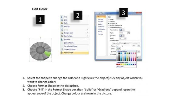 Puzzle 12 Staged Process Diagram Ppt Template For Writing Business Plan PowerPoint Templates