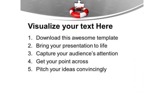 Puzzle And Lifesaver Business PowerPoint Templates Ppt Backgrounds For Slides 0313