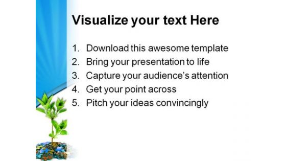 Puzzle And Plant Business PowerPoint Themes And PowerPoint Slides 0511