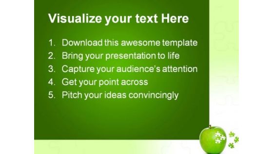 Puzzle Apple Food PowerPoint Themes And PowerPoint Slides 0711