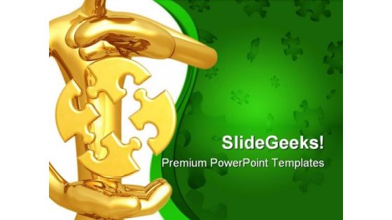 Puzzle Between Hands Symbol PowerPoint Themes And PowerPoint Slides 0811