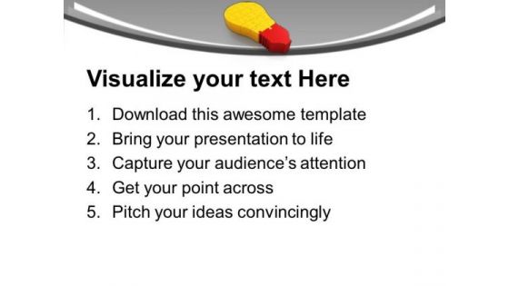 Puzzle Bulb For Business Solution PowerPoint Templates Ppt Backgrounds For Slides 0613
