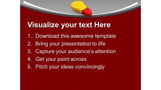 Puzzle Bulb For Business Solution PowerPoint Templates Ppt Backgrounds For Slides 0613