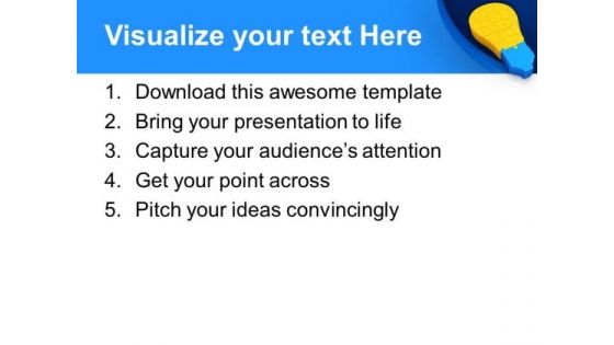 Puzzle Bulb To Show Solution PowerPoint Templates Ppt Backgrounds For Slides 0413