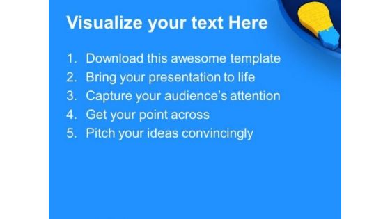 Puzzle Bulb To Show Solution PowerPoint Templates Ppt Backgrounds For Slides 0413