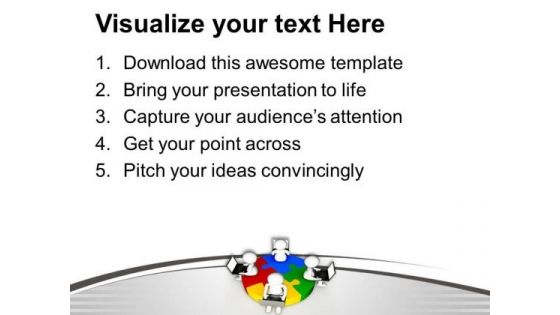 Puzzle Can Be Solved By Team And Technology PowerPoint Templates Ppt Backgrounds For Slides 0613