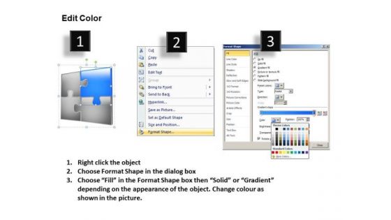 Puzzle Chart With Highlighted Jigsaw PowerPoint Templates Editable Ppt Slides