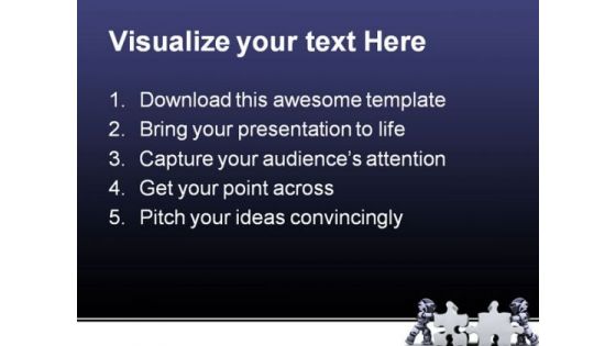 Puzzle Connected Business PowerPoint Template 0810