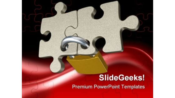 Puzzle Connected Business PowerPoint Templates And PowerPoint Backgrounds 0611