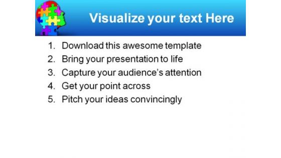 Puzzle Head Business PowerPoint Backgrounds And Templates 0111