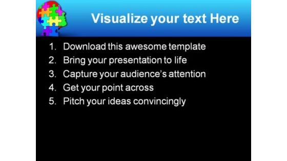 Puzzle Head Business PowerPoint Backgrounds And Templates 0111