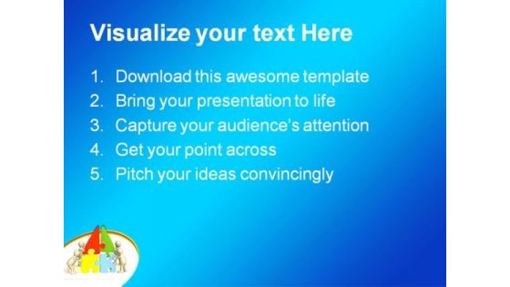 Puzzle Home Construction PowerPoint Template 0910