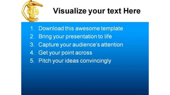 Puzzle Hovering Symbol PowerPoint Template 0910