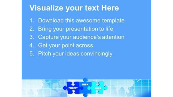 Puzzle Image With Words Profit Risk Loss PowerPoint Templates Ppt Backgrounds For Slides 0213