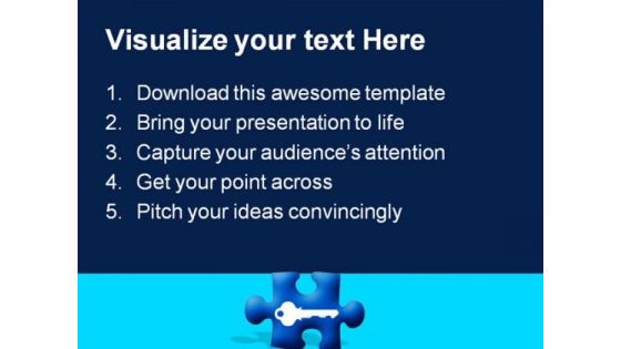 Puzzle Key Security PowerPoint Backgrounds And Templates 1210