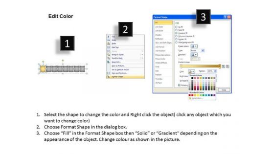 Puzzle Linear Flow Process 8 Stages Vision For Flowcharts PowerPoint Templates