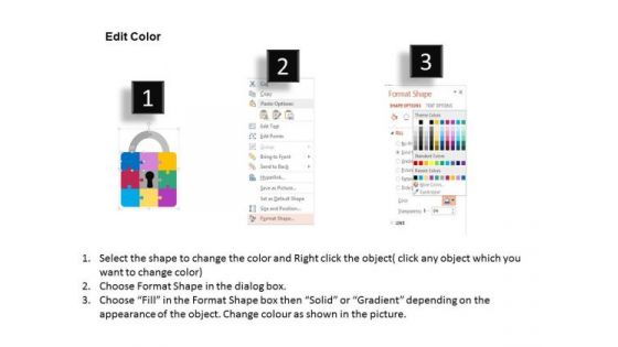 Puzzle Lock With Keyhole PowerPoint Templates