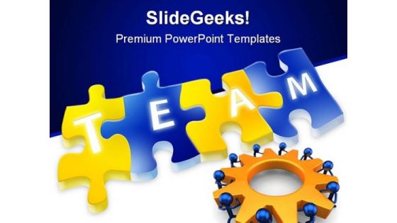 Puzzle Make Team People PowerPoint Backgrounds And Templates 1210