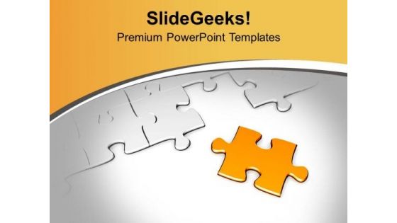 Puzzle Piece Out Of The Row Business PowerPoint Templates Ppt Backgrounds For Slides 0513