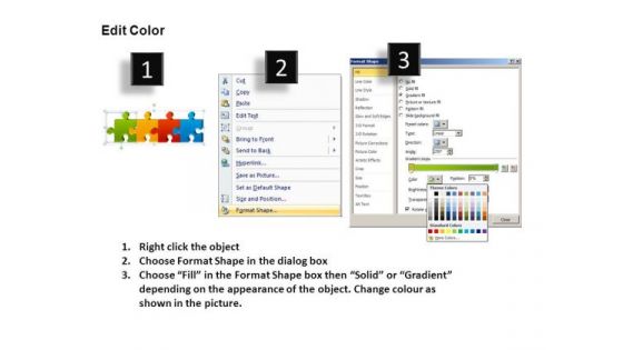 Puzzle Pieces Process Flow Chart PowerPoint Templates