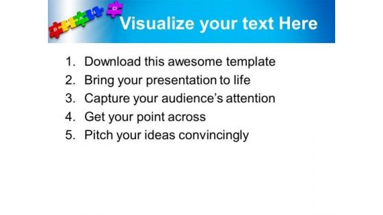 Puzzle Pieces With Brand Business PowerPoint Templates And PowerPoint Themes 1012