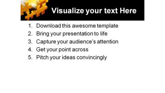 Puzzle Shapes PowerPoint Template 0810