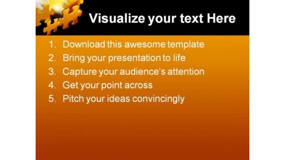 Puzzle Shapes PowerPoint Template 0810