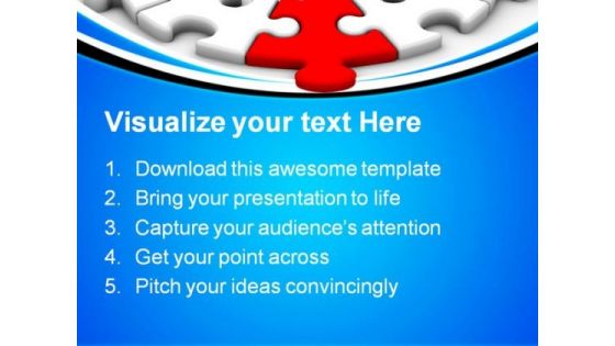 Puzzle Solution Leadership PowerPoint Templates And PowerPoint Backgrounds 0611