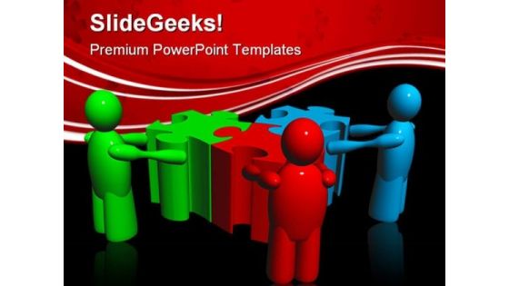 Puzzle Team01 People PowerPoint Templates And PowerPoint Backgrounds 0511