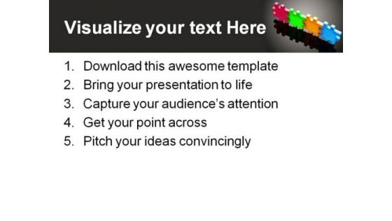 Puzzle Team Business Teamwork PowerPoint Template 1110