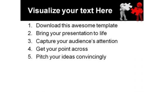 Puzzle Team People PowerPoint Template 0810
