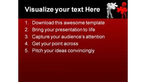 Puzzle Team People PowerPoint Template 0810