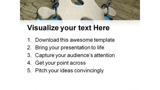 Puzzle With Chain Business PowerPoint Templates And PowerPoint Backgrounds 0711