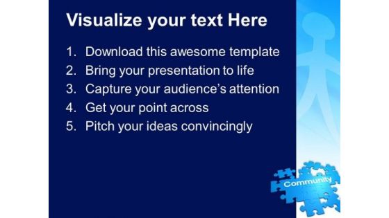 Puzzle With The Word Community Business PowerPoint Templates And PowerPoint Themes 0912