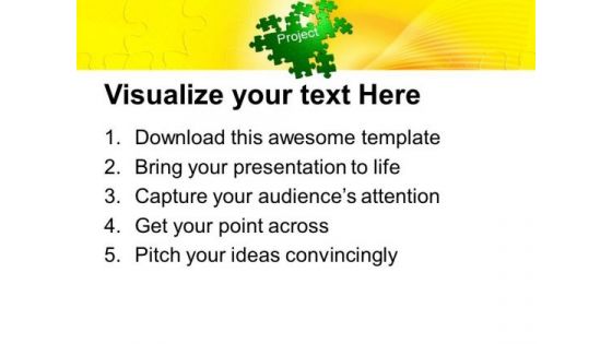 Puzzle With The Word Project Choice Business PowerPoint Templates And PowerPoint Themes 1012