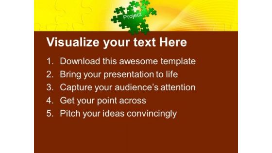Puzzle With The Word Project Choice Business PowerPoint Templates And PowerPoint Themes 1012