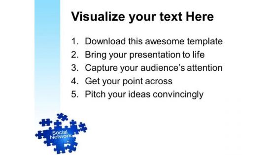 Puzzle With Words Social Network Business PowerPoint Templates And PowerPoint Themes 0912