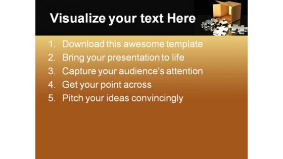 Puzzles Box Business PowerPoint Templates And PowerPoint Backgrounds 0411