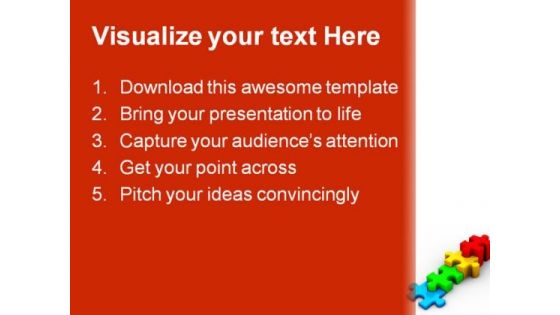 Puzzles Chart Business PowerPoint Background And Template 1210