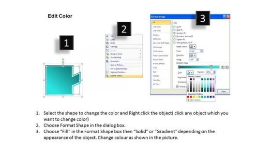 Puzzles Illustrating 9 Steps Linear Manner Creating Flow Charts PowerPoint Slides