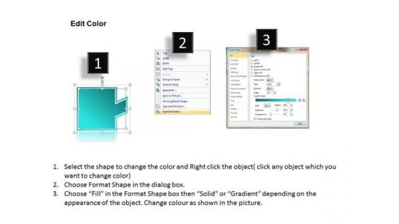 Puzzles Illustrating 9 Steps Linear Manner Flow Chart Slides PowerPoint Templates