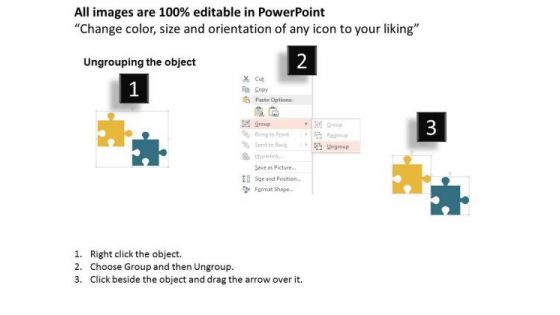 Puzzles Of Mission Values Vision PowerPoint Template