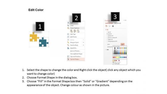Puzzles Of Mission Values Vision PowerPoint Template