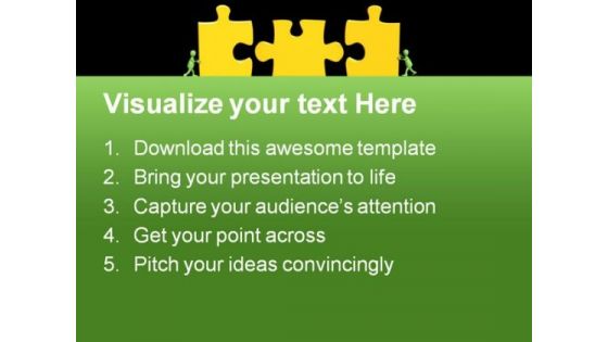 Puzzles Teamwork Success PowerPoint Themes And PowerPoint Slides 0811