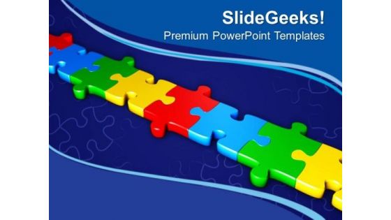 Puzzles To Represent Dependency Of Any Process PowerPoint Templates Ppt Backgrounds For Slides 0413